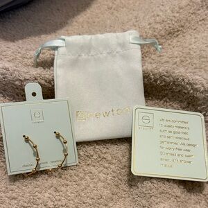 enewton 1.5 inch Simplicity Gold Beaded Earrings